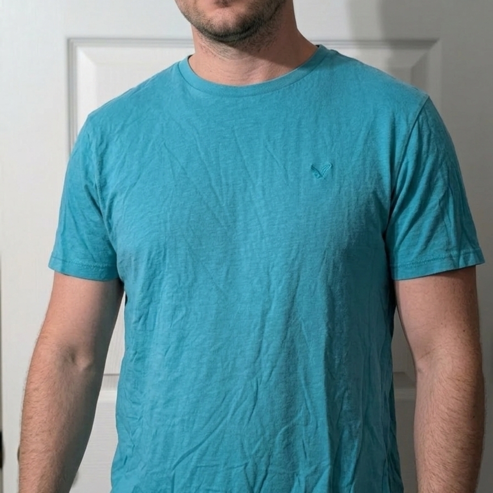 American Eagle Outfitters Turquoise Short Sleeve Tee